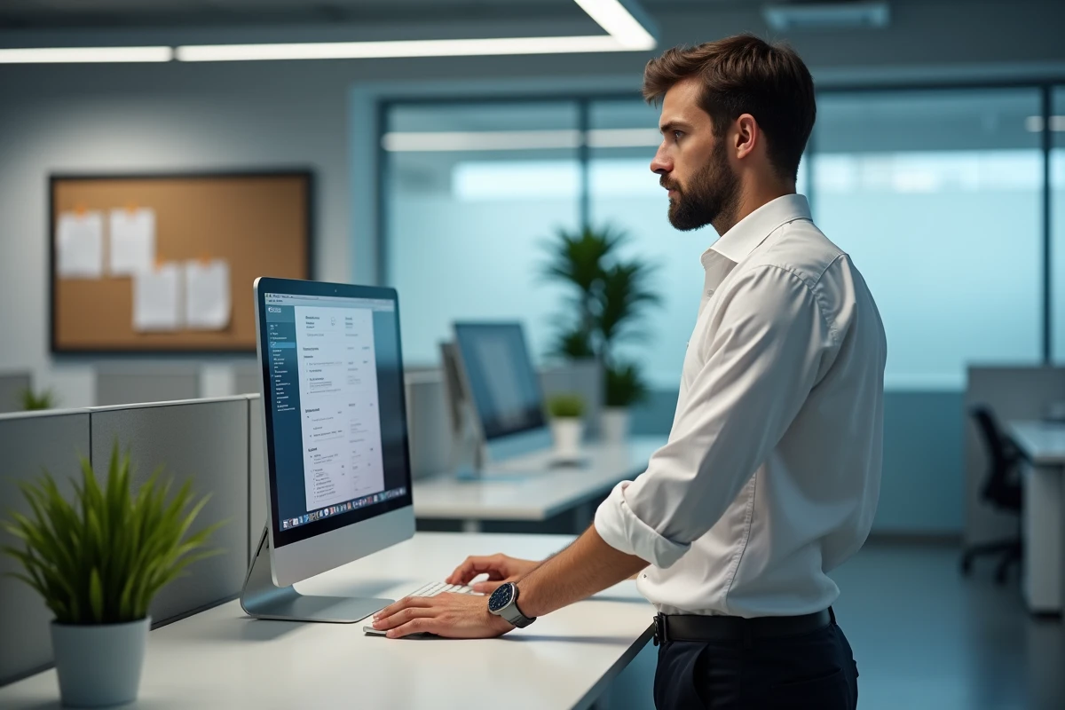 Travailleur social accédant au portail Mon Proxima pour la gestion administrative d'une curatelle renforcée